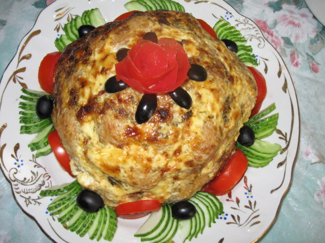 Фарширована ЦВЕТНАЯ КАПУСТА, запечена ПІД МАЙОНЕЗОМ